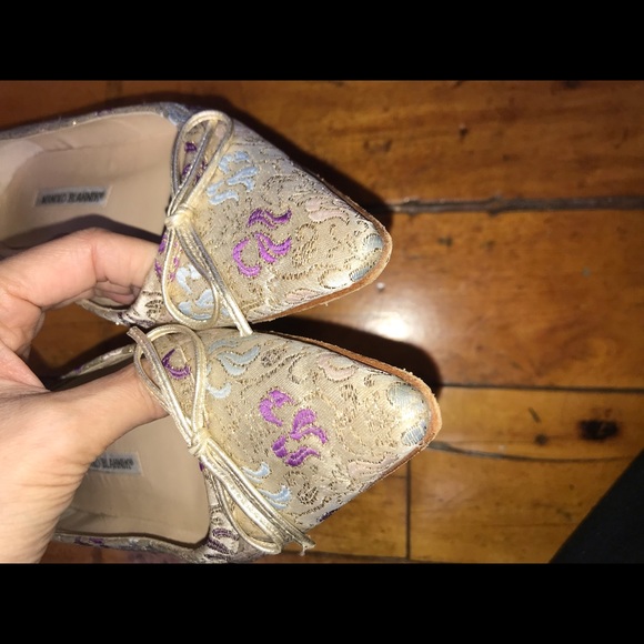 Manolo Blahnik Brocade Ballet Flats w/ Bow - 36 - Picture 3 of 6